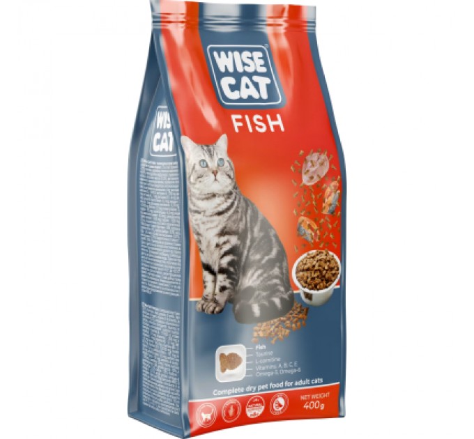 Wise Cat Сухий корм для кішок Wise Cat Fish 400 г (4820111141739)