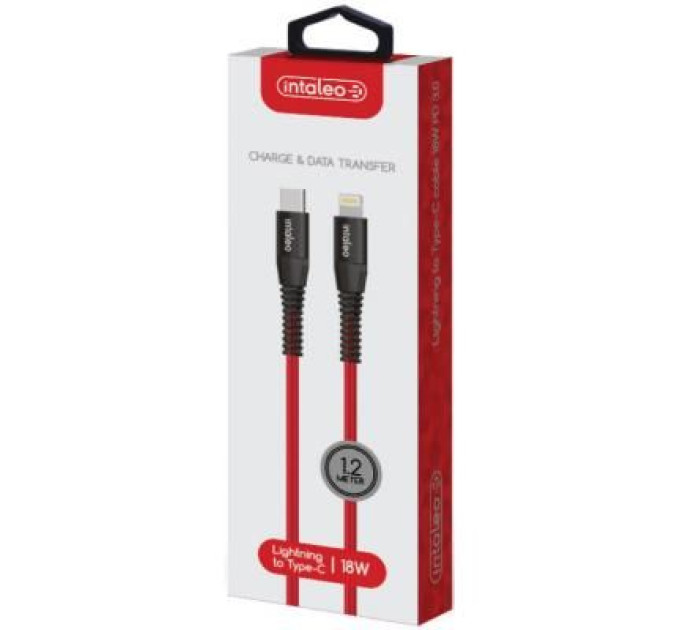 Intaleo Дата кабель USB-C to Lightning 18W 1,2m CBRNYTL1 red Intaleo (1283126504129)