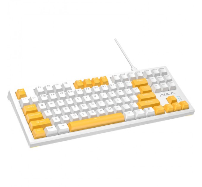 Клавіатура Aula F3032 keycaps plus 21 Yellow keys KRGD Red USB UA White (6948391204680)