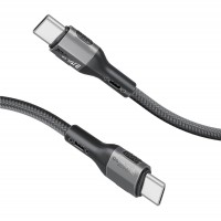 Кабель Promate USB Type-C - USB Type-C (M/M), 3A, 60W, 1.2 м, Black (fletchlink-cc.black)