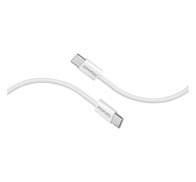 Promate Кабель Promate USB Type-C - USB Type-C (M/M), 3A, 60W, 2 м, White (ecoline-cc200.white)