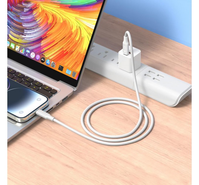 XO Кабель XO USB Type-C - USB Type-C (M/M), 3А, 60W, 1.2 м, White (NB-Q265B-CC.white)