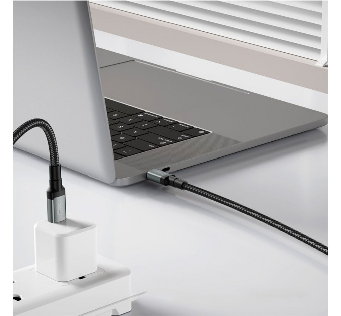 Кабель XO USB Type-C - USB Type-C (M/M), 5А, 240W, 2 м, Black (NB-Q264B-CC.black)