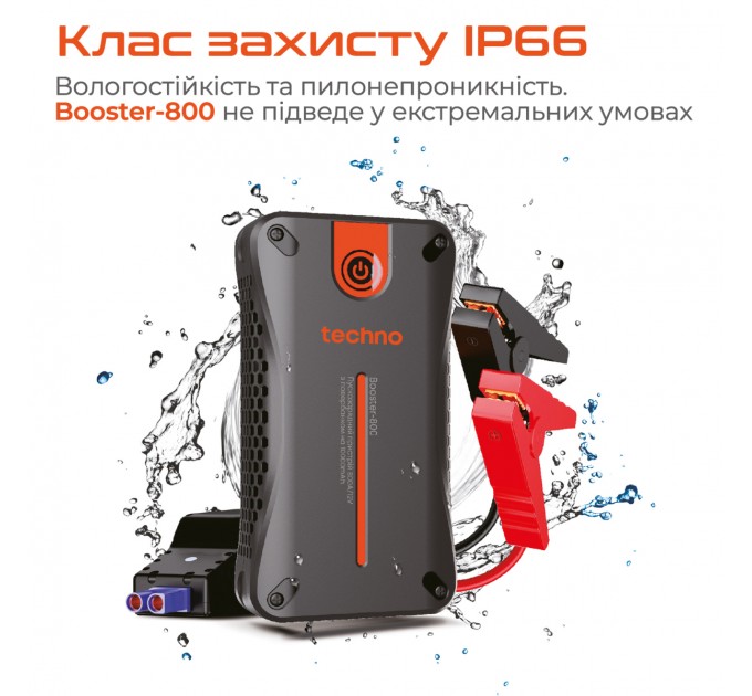 Пусковий пристрій для автомобілів Techno 10000mAh Black (booster-800)