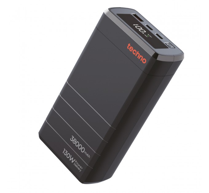 Techno Універсальна мобільна батарея Techno PDC130 38000mAh PD 130W QC 3.0 Black