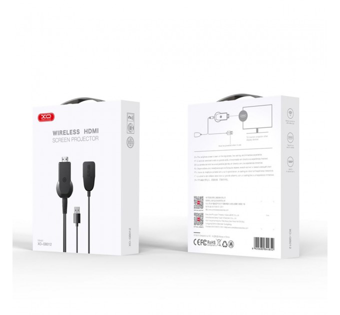 XO Адаптер XO GB012 HDMI - USB-A (M/M) Black