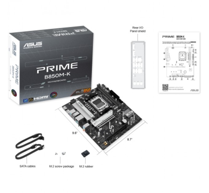 ASUS Материнська плата ASUS PRIME B850M-K