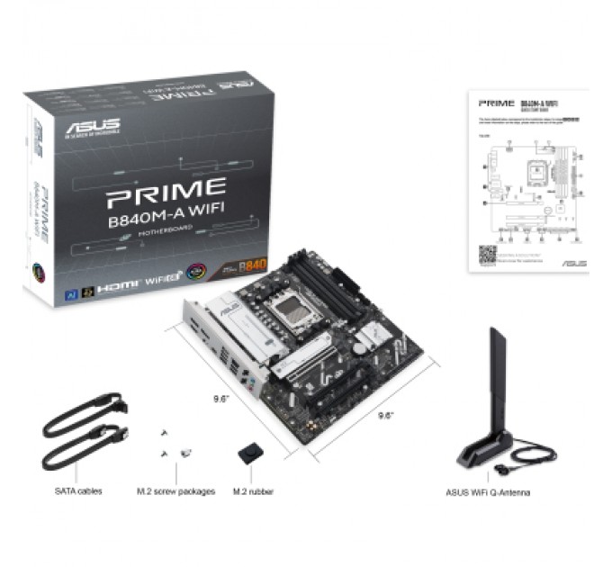 ASUS Материнська плата ASUS PRIME B840M-A WIFI