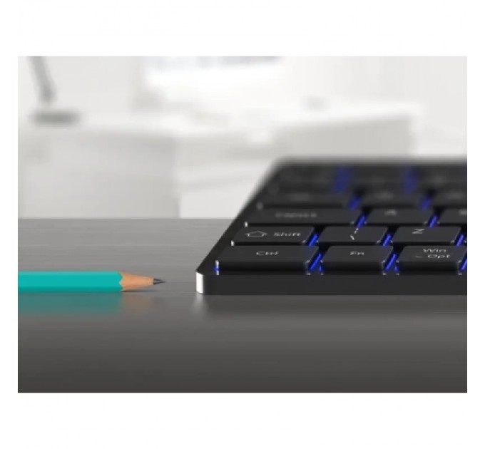 Canyon Клавіатура Canyon HKB-W11 Slim Dual Mode Wireless/Bluetooth RGB UA Black (CNS-HBTK11B)