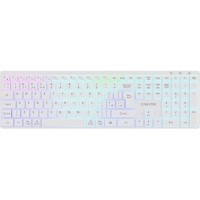 Клавіатура Canyon HKB-W11 Slim Dual Mode Wireless/Bluetooth RGB UA White (CNS-HBTK11W)