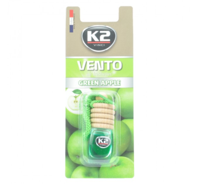 K2 Ароматизатор для автомобіля K2 VINCI VENTO SOLO REFILL GREEN APPLE 8ML (V402)