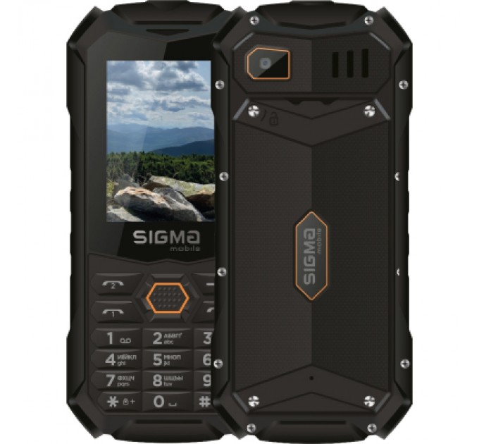 Sigma Мобільний телефон Sigma X-treme PV68 Black Orange (4827798738221)