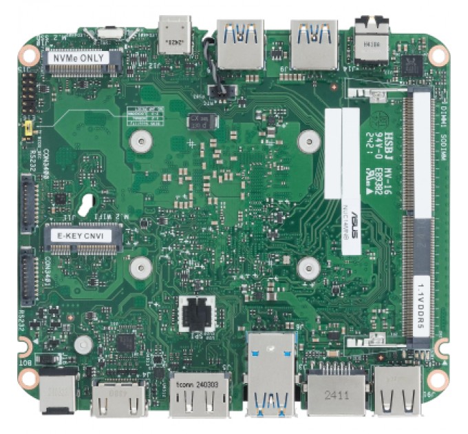 ASUS Комп'ютер ASUS NUC 14 Essential RNUC14MNK3500002 Slim Kit(L6) / N355, M.2 22x80 NVMe and SATA SSD (90AR00M2-M00090)