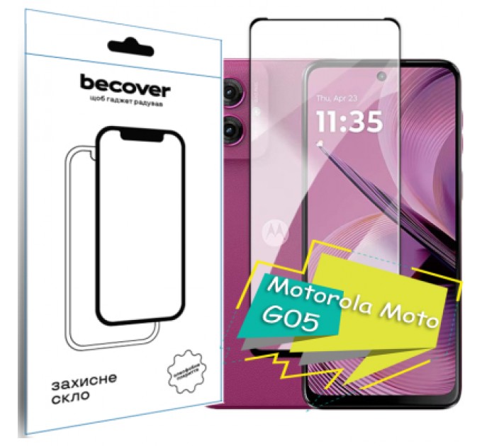 BeCover Скло захисне BeCover Motorola Moto G05 Black (713413)