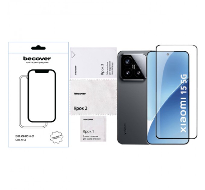 BeCover Скло захисне BeCover Xiaomi 15 5G Black (713419)