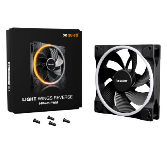 Кулер до корпусу Be quiet! Light Wings 140mm PWM Reverse чорний (BL134)