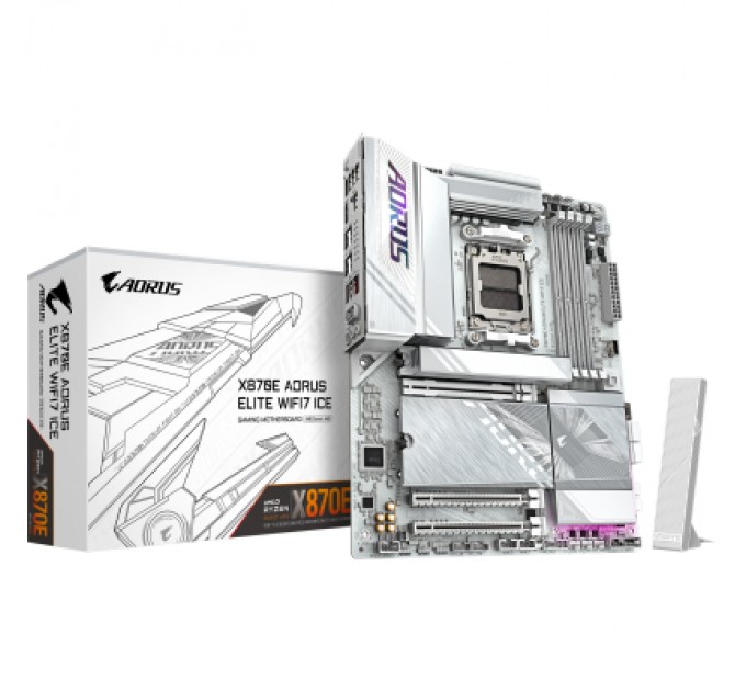 GIGABYTE Материнська плата GIGABYTE X870E AORUS ELITE WIFI7 ICE (X870E A ELITE WIFI7 ICE)