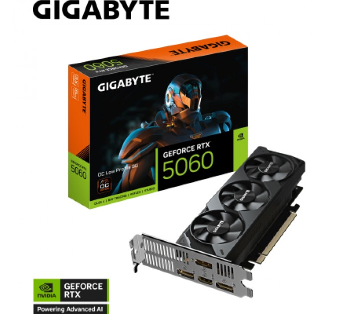 GIGABYTE Відеокарта GIGABYTE GeForce RTX5060 8Gb OC Low Profile (GV-N5060OC-8GL)