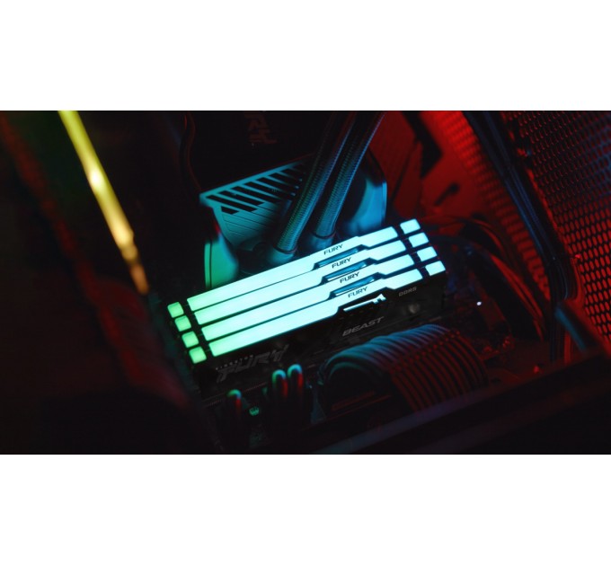 Модуль пам`яті DDR5 32GB/5600 Kingston Fury Beast RGB Black (KF556C36BBE2A-32)