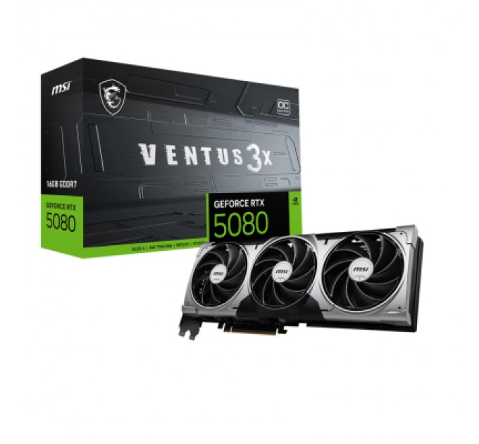MSI Відеокарта MSI GeForce RTX5080 16GB VENTUS 3X OC (RTX 5080 16G VENTUS 3X OC)