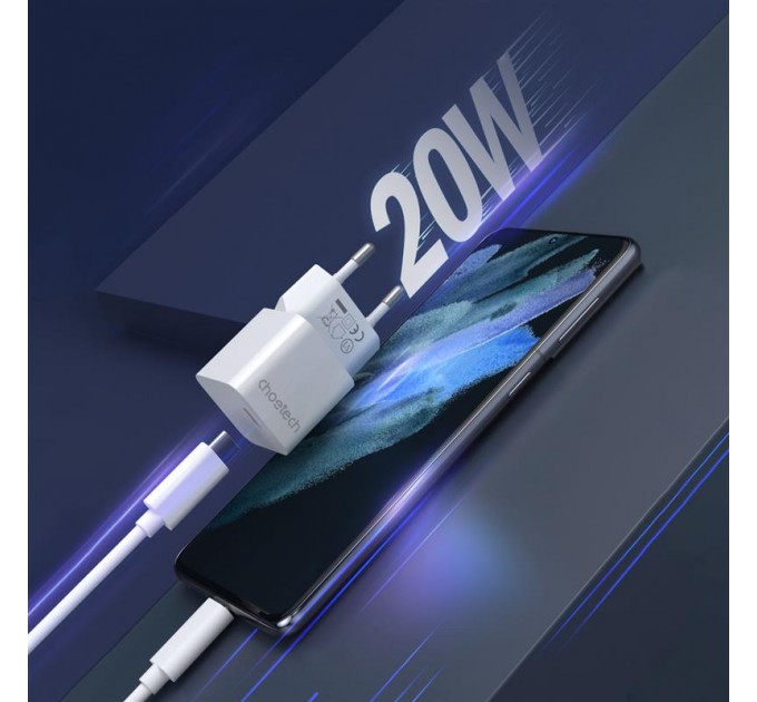 Choetech Мережевий зарядний пристрій Choetech (1USBх3A) White (PD5010-EU)