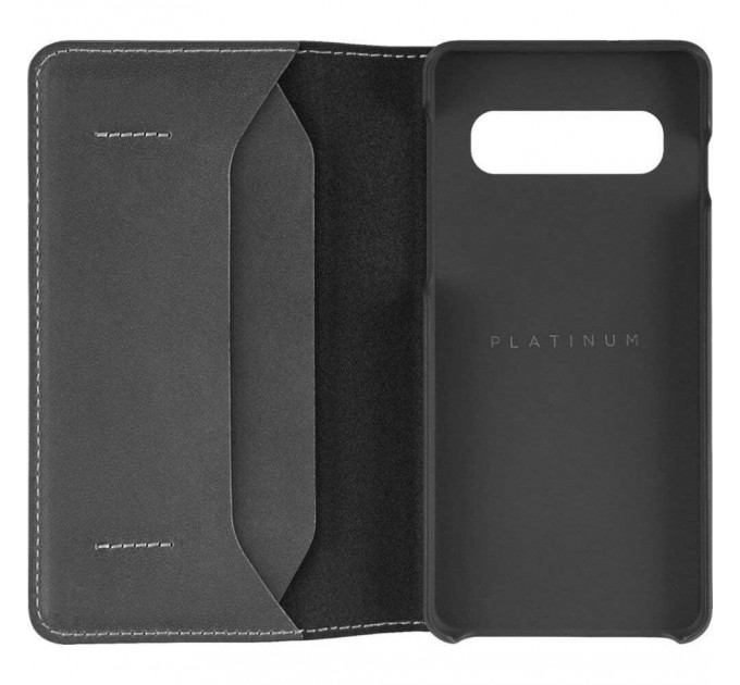 Noname Чохол-книжка Platinum Leather Wallet для Samsung Galaxy S10 SM-G973 Black (PT-MGS10LWFB)