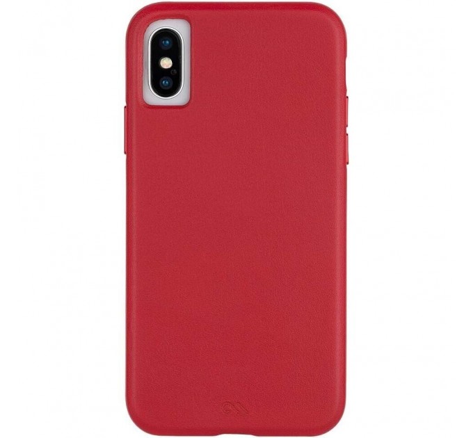 Чохол-накладка Case-Mate Barely There Leather для Apple iPhone X / iPhone XS Red (CM037748)