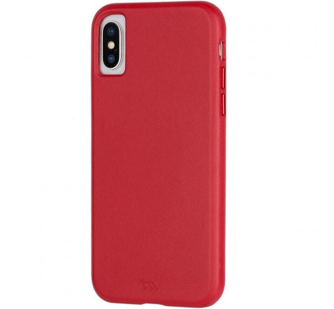 Чохол-накладка Case-Mate Barely There Leather для Apple iPhone X / iPhone XS Red (CM037748)