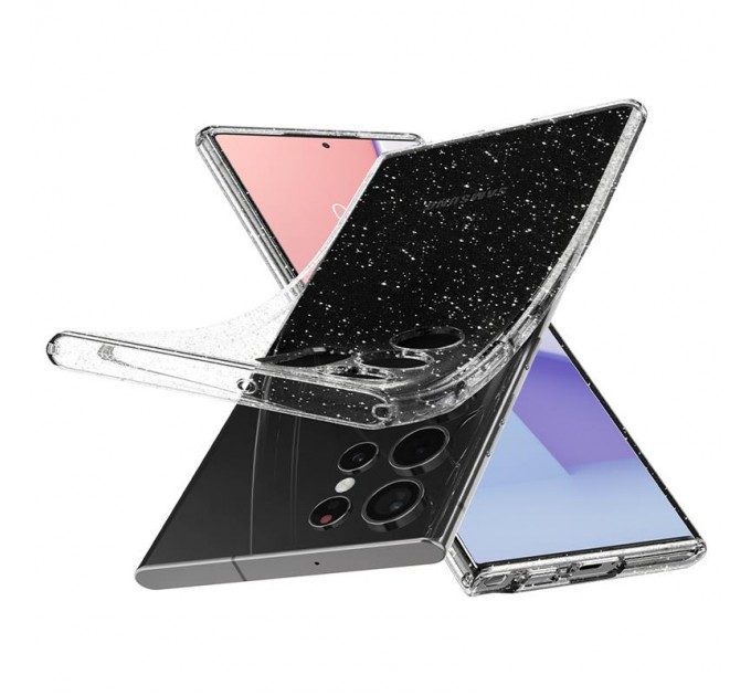 Spigen Чохол-накладка Spigen Liquid Crystal Glitter для Samsung Galaxy S22 Ultra SM-S908 Crystal Quartz (ACS03913)