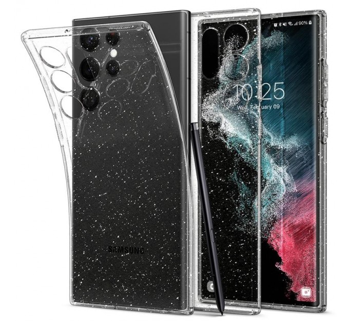 Spigen Чохол-накладка Spigen Liquid Crystal Glitter для Samsung Galaxy S22 Ultra SM-S908 Crystal Quartz (ACS03913)
