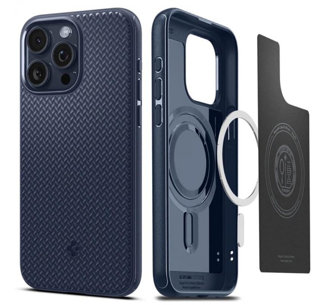 Spigen Чохол-накладка Spigen Mag Armor MagFit для Apple iPhone 15 Pro Navy Blue (ACS06737)