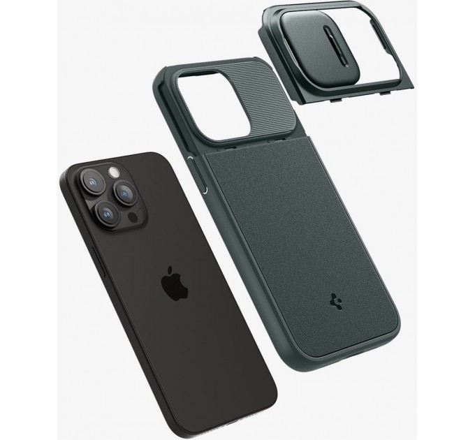Чохол-накладка Spigen Optik Armor MagFit для Apple iPhone 15 Pro Abyss Green (ACS06739)