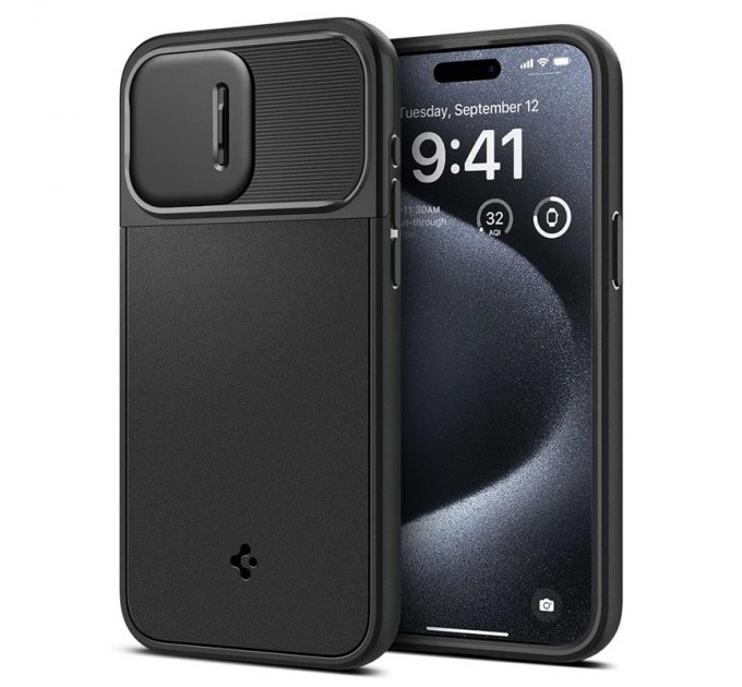 Spigen Чохол-накладка Spigen Optik Armor MagFit для Apple iPhone 15 Pro Black (ACS06738)