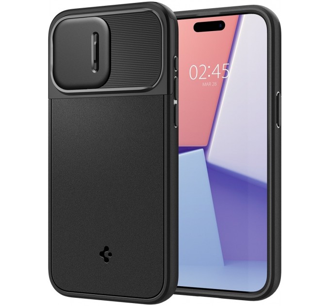 Spigen Чохол-накладка Spigen Optik Armor MagFit для Apple iPhone 15 Pro Max Black (ACS06599)
