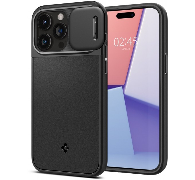 Spigen Чохол-накладка Spigen Optik Armor MagFit для Apple iPhone 15 Pro Max Black (ACS06599)