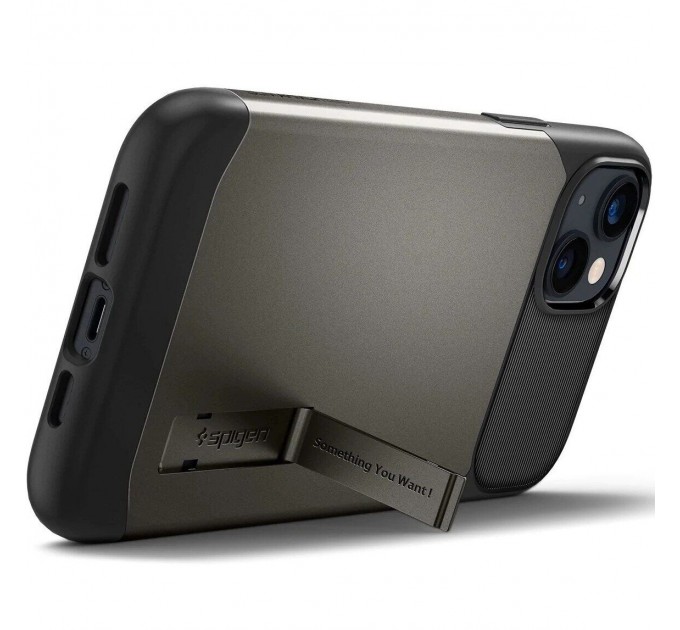 Spigen Чохол-накладка Spigen Slim Armor with MagFit для Apple iPhone 14 Gunmetal (ACS04685)