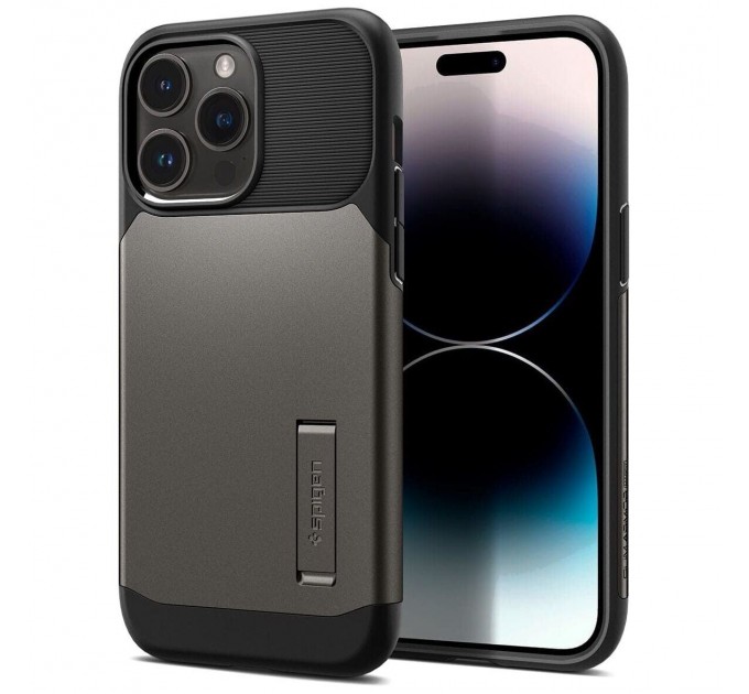 Spigen Чохол-накладка Spigen Slim Armor with MagFit для Apple iPhone 14 Pro Max Gunmetal (ACS04646)
