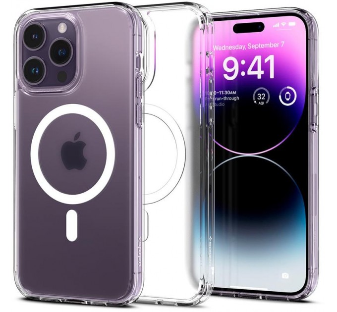 Spigen Чохол-накладка Spigen Ultra Hybrid MagFit для Apple iPhone 14 Pro Frost Clear (ACS05587)