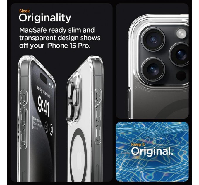 Spigen Чохол-накладка Spigen Ultra Hybrid MagFit для Apple iPhone 15 Pro Graphite (ACS06716)