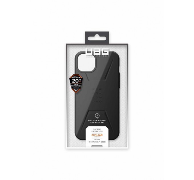 Urban Armor Gear Чохол-накладка Urban Armor Gear Civilian Magsafe для Apple iPhone 14 Plus Black (114037114040)