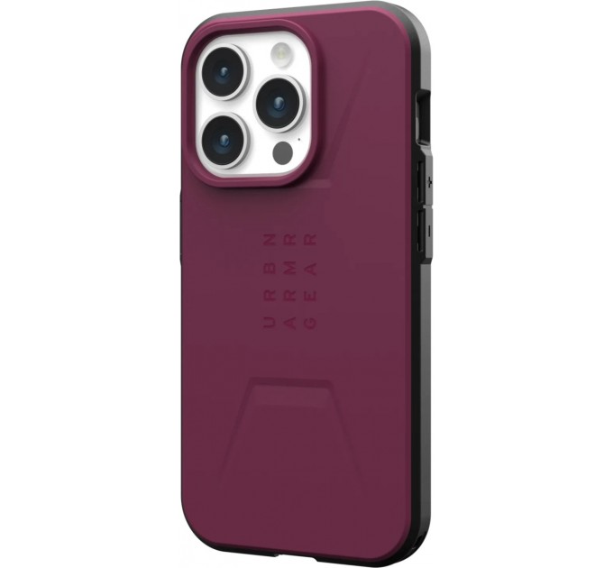 Чохол-накладка Urban Armor Gear Civilian Magsafe для Apple iPhone 15 Pro Max Bordeaux (114295119049)
