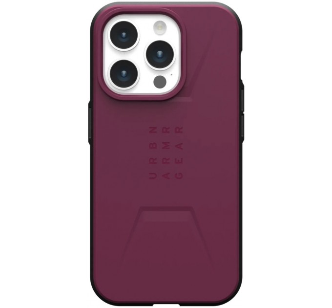 Чохол-накладка Urban Armor Gear Civilian Magsafe для Apple iPhone 15 Pro Max Bordeaux (114295119049)