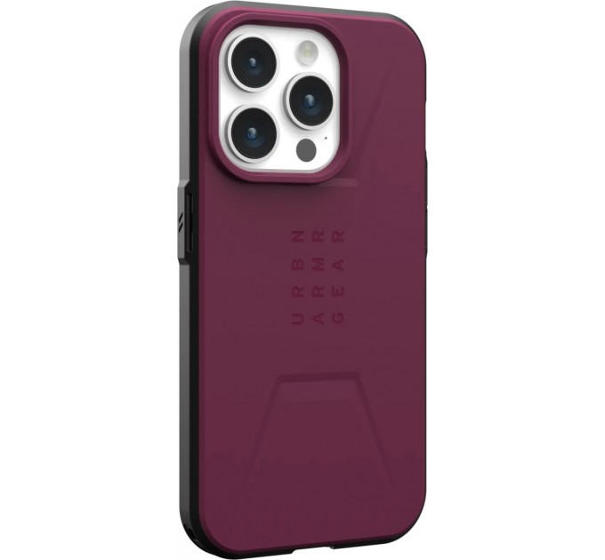 Чохол-накладка Urban Armor Gear Civilian Magsafe для Apple iPhone 15 Pro Max Bordeaux (114295119049)