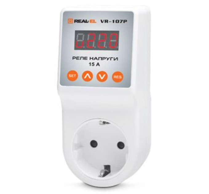 REAL-EL Реле напруги REAL-EL VR-107P, white (EL122300008)