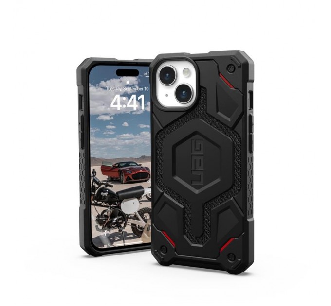 Urban Armor Gear Чохол-накладка Urban Armor Gear Monarch Pro Magsafe для Apple iPhone 15 Kevlar Black (114219113940)
