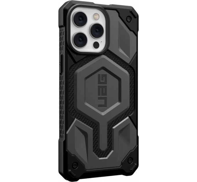 Urban Armor Gear Чохол-накладка Urban Armor Gear Monarch Pro with MagSafe для Apple iPhone 14 Pro Max Kevlar Silver (114031113933)