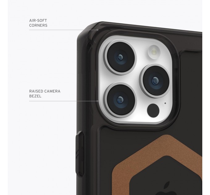 Urban Armor Gear Чохол-накладка Urban Armor Gear для Apple iPhone 15 Pro Max Plyo Magsafe Black/Bronze (114305114085)