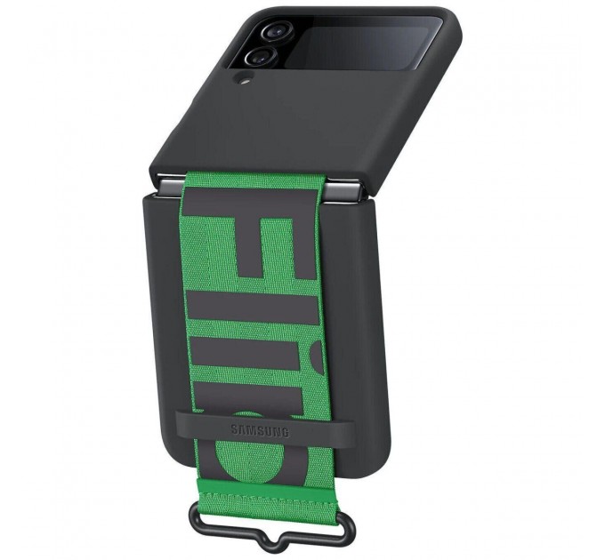Samsung Чохол-накладка Samsung Silicone Cover with Strap для Samsung Galaxy Flip 4 SM-F721 Black (EF-GF721TBEGUA)