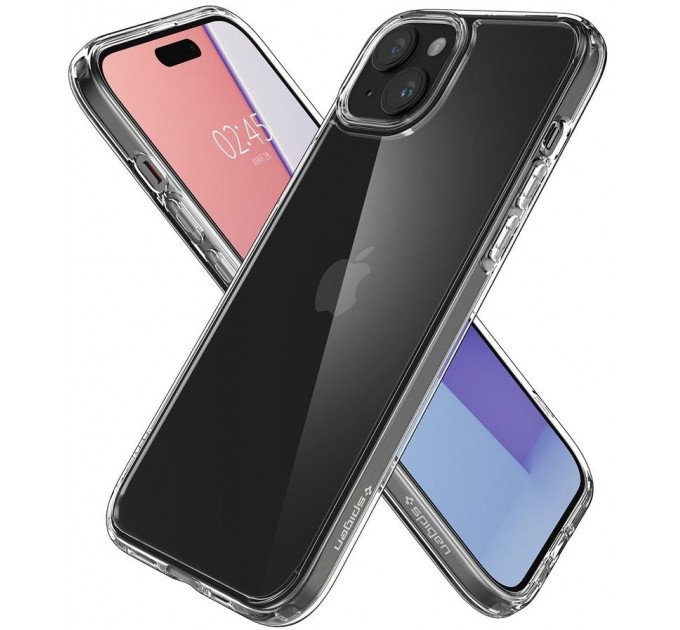 Spigen Чохол-накладка Spigen Crystal Hybrid для Apple iPhone 15 Plus Crystal Clear (ACS06459)