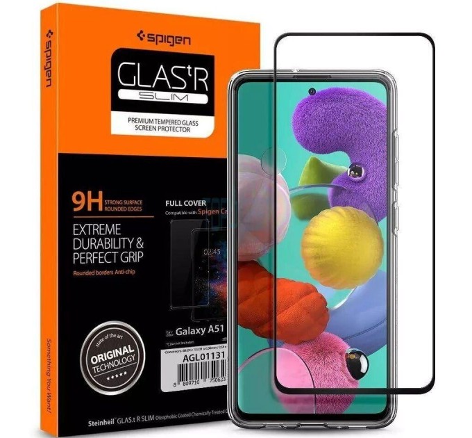 Захисне скло Spigen Glas.tR Slim для Samsung Galaxy A51 SM-A515 Black (AGL01372) 2шт